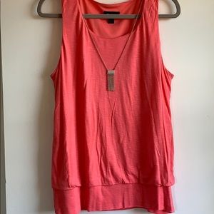 Peach Tank with Detachable Necklace